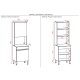 JUEGO COCINA MODULAR ARMARIO MICRO MOBILIARIO MDP LINE GRIS GAMAS DE GRIS