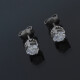 Caravanas en oro 18k blanco y brillantes Caravanas en oro 18k blanco y brillantes