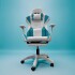 Silla Gamer Reclinable Reforzada Apoyapies Comoda Premium Ax Variante Color Celeste