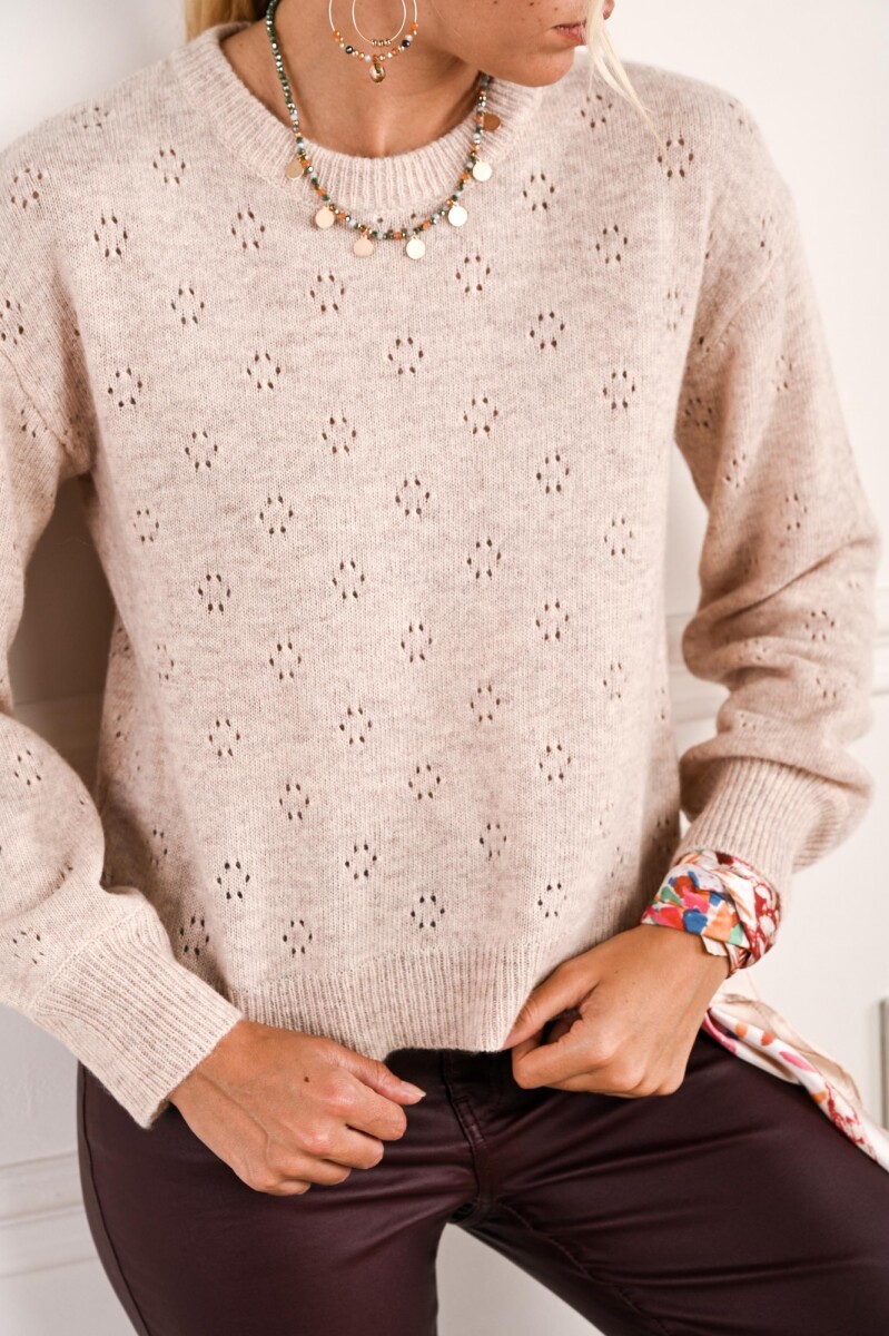 Sweater Textura - Beige Melange 