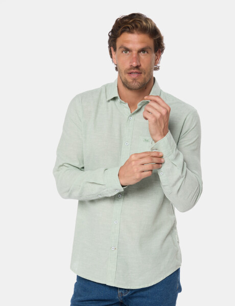 CAMISA DE LINO Menta
