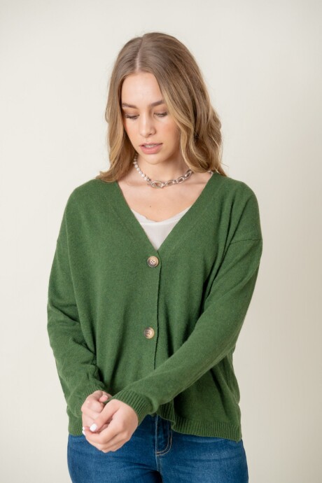 Cardigan lana dama Verde