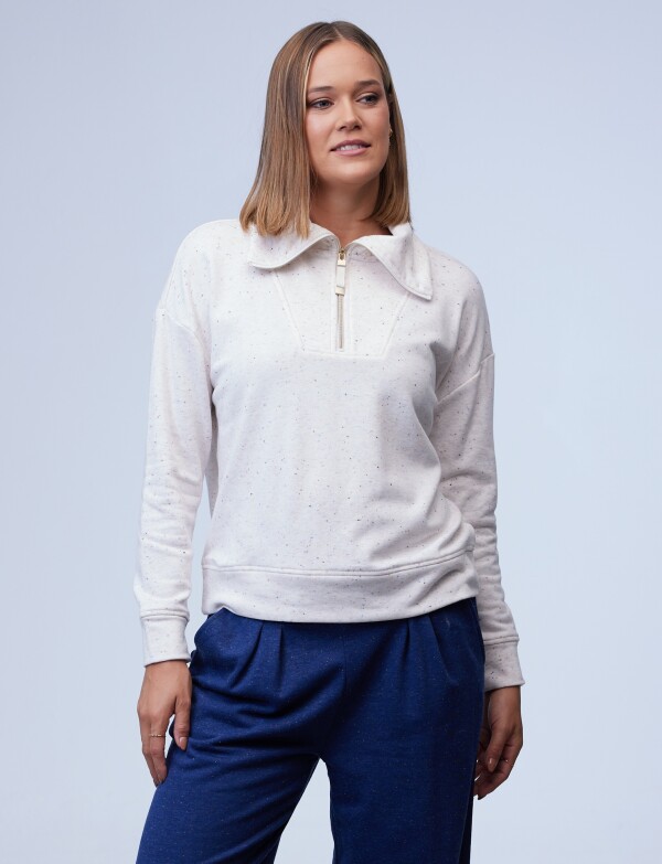 Buzo Sport Zip BEIGE