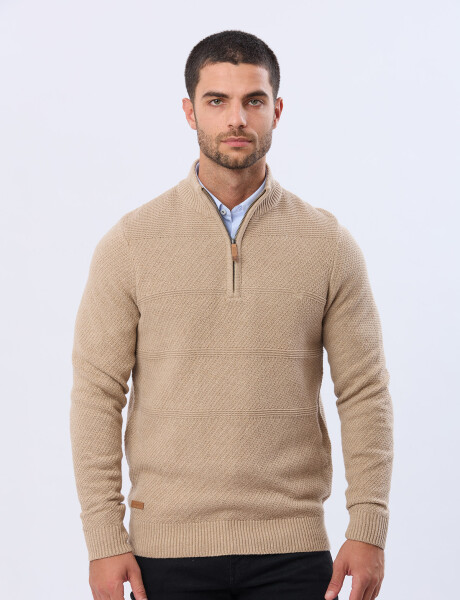 BUZO TEJIDO TEXTURADO Beige