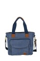 Bolso de lona cartera azul