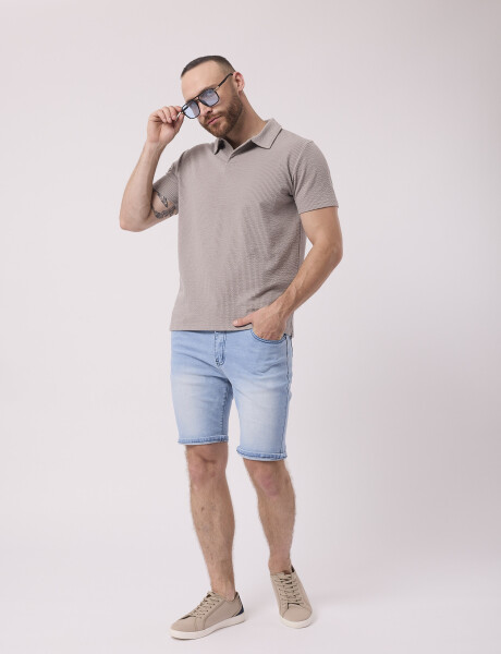 Remera cloque lisa gris