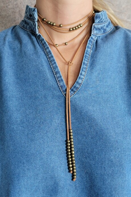 Collar Corbatín Suela - Oro