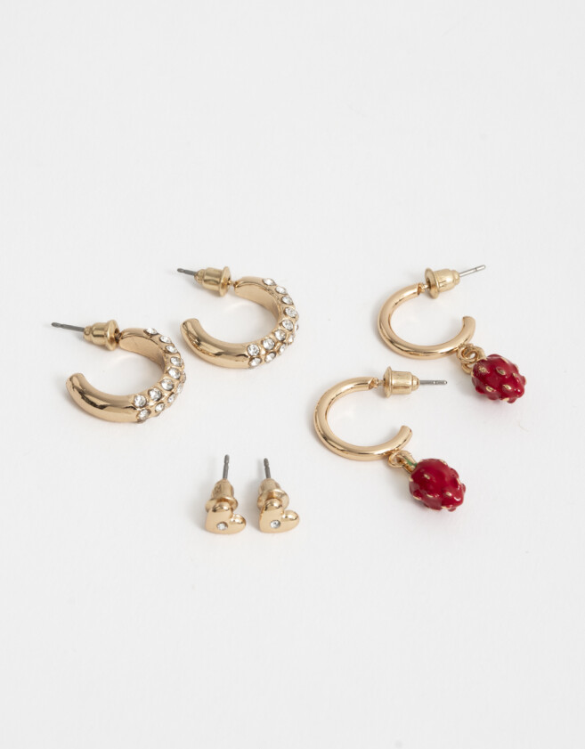 Aros Sets Bañada en Oro Set De Aros Bañados En Oro - Dorado