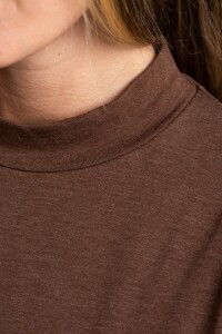 Polera Algodón Elastano Chocolate