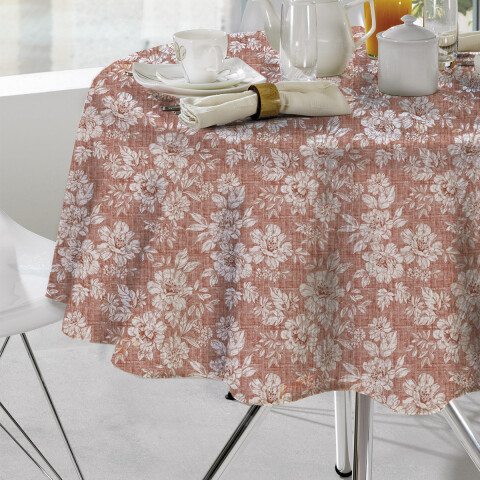 Mantel Bukara Peva Redondo 160 cm Salmón