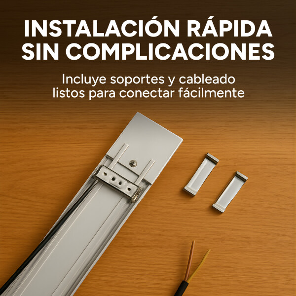 Tubo Luz Led Fría 40W 120Cm Artefacto Para Pared Techo Variante Blanca