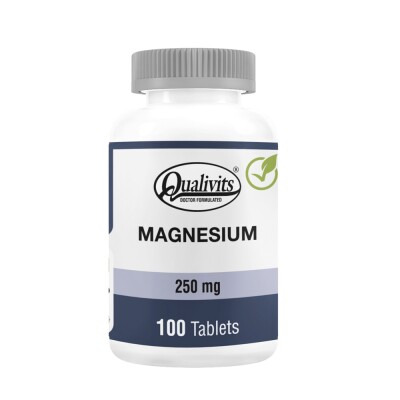 Magnesium Qualivits 250 Mg. 100 Tabs. Magnesium Qualivits 250 Mg. 100 Tabs.