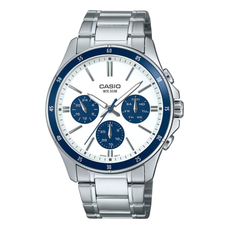 Reloj Casio MTP1374D 7AV para hombre de acero Azul