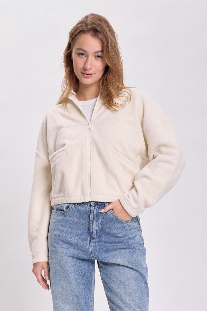 Campera polar Crudo