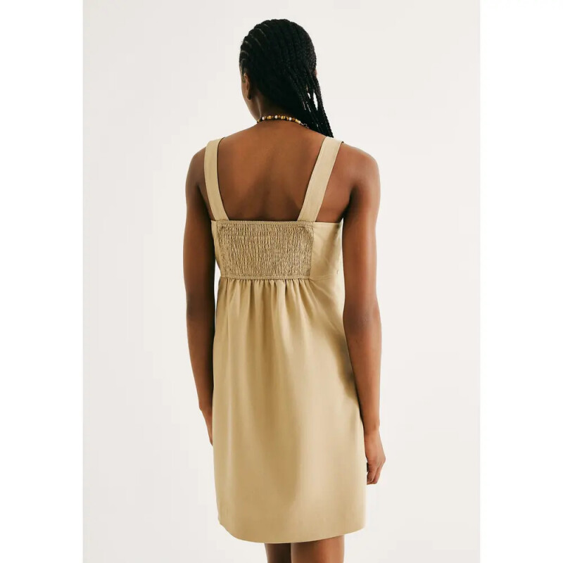 VESTIDO FEM BEGE CLARO