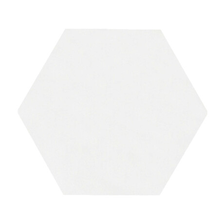 Porcelanato Hexagonal Blanco Mate 19.8X22.8Cm Piso Pared GAMAS DE BLANCO