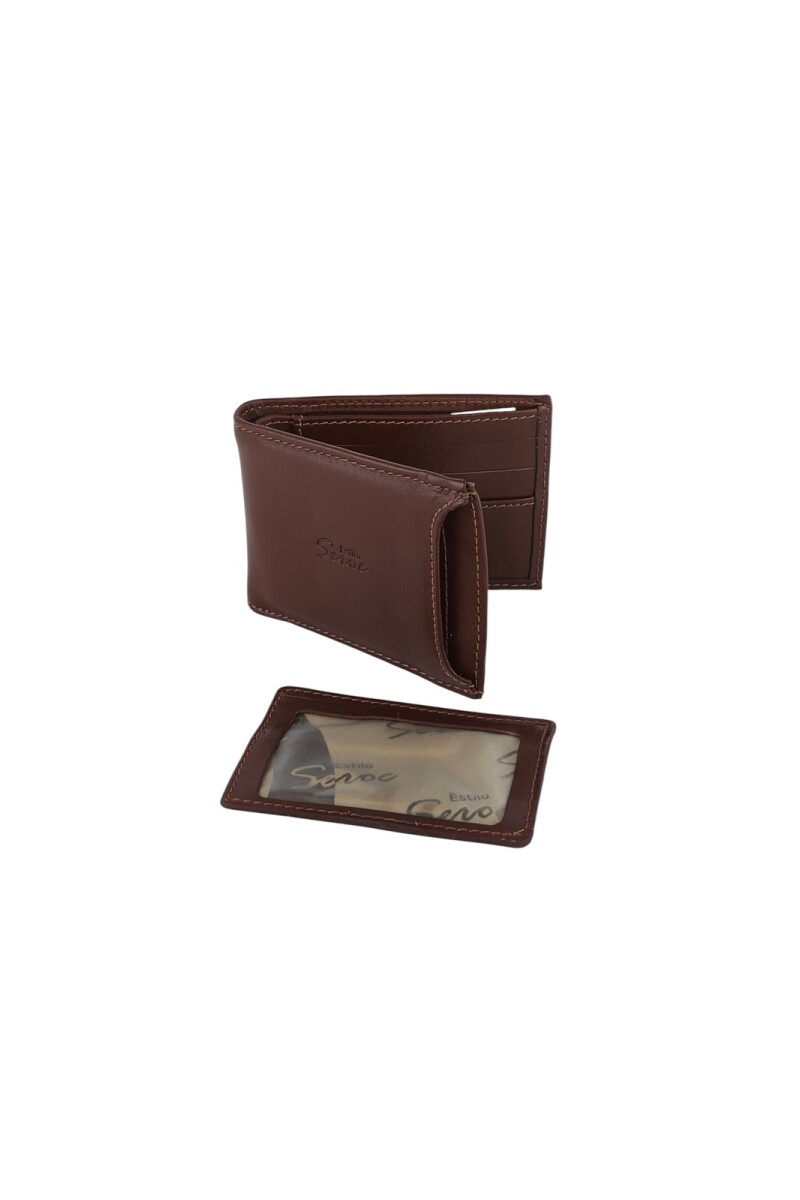 Billetera con tarjetero extraible Marrón