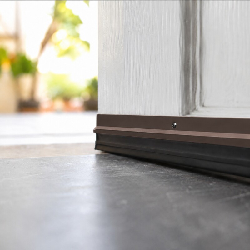 Zócalo de aluminio con goma 80cm MARRON