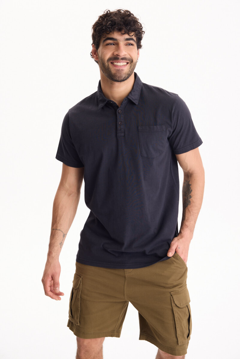 Remera Polo Horizon - Negro 