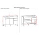 Modulo Bajo Mesada Sin Tapa Tres Puertas De 120 cms. BLANCO