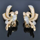 Caravanas Antiguas En Oro 18K Y Brillantes Caravanas Antiguas En Oro 18K Y Brillantes