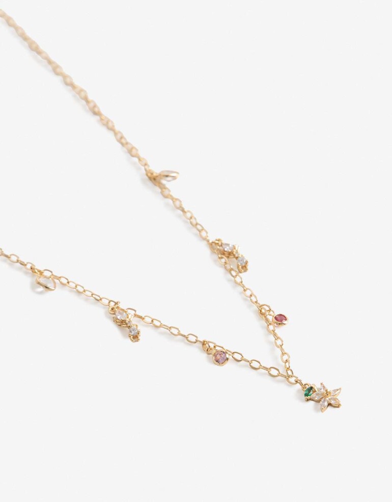 Collares Cortos Con Dijes Collar Corto Multicharm - Dorado