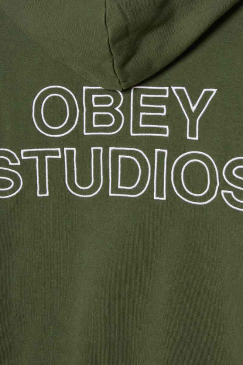 OBEY STUDIOS FADED HOOD Verde