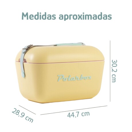 Conservadora Hielera Polarbox Vintage 20lt Con Asada Pop Amarillo y Verde Agua