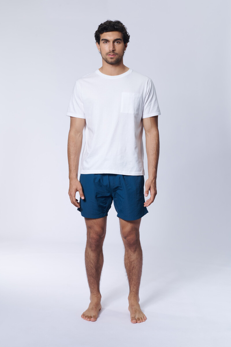 Short de baño - Estampa Ripstop Azul Piedra 