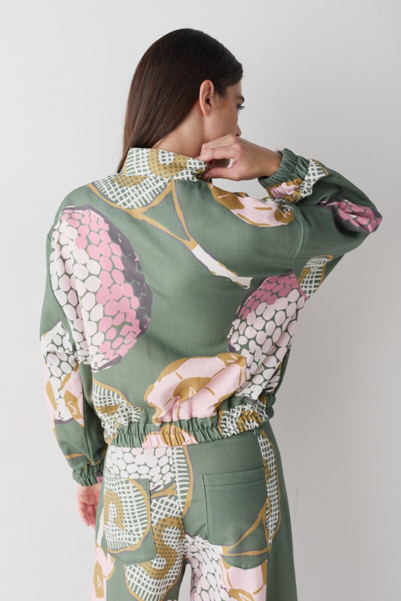 PRE VENTA BOMBER PRINT Macro Verdes