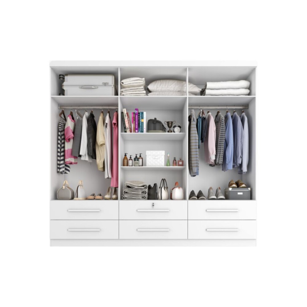 Ropero Maximus Plus 6 Puertas 6 Cajones Blanco