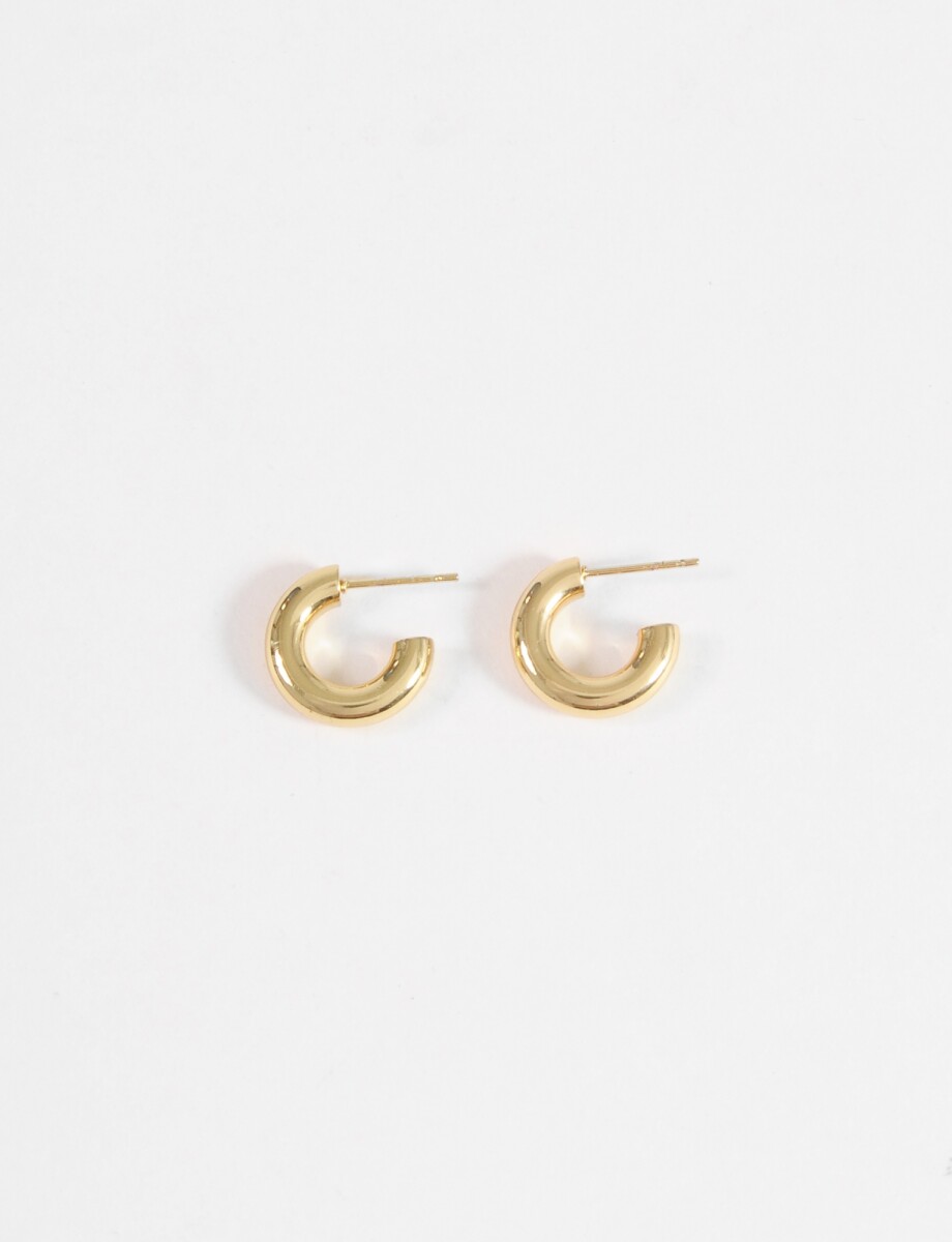 Aros curvos 1,6 cm acero - dorado 