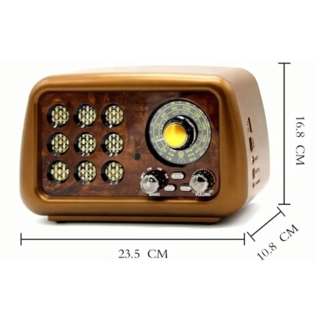 Radio Retro Vintage Mk199 Grande Am/Fm Universo Binario MARRON