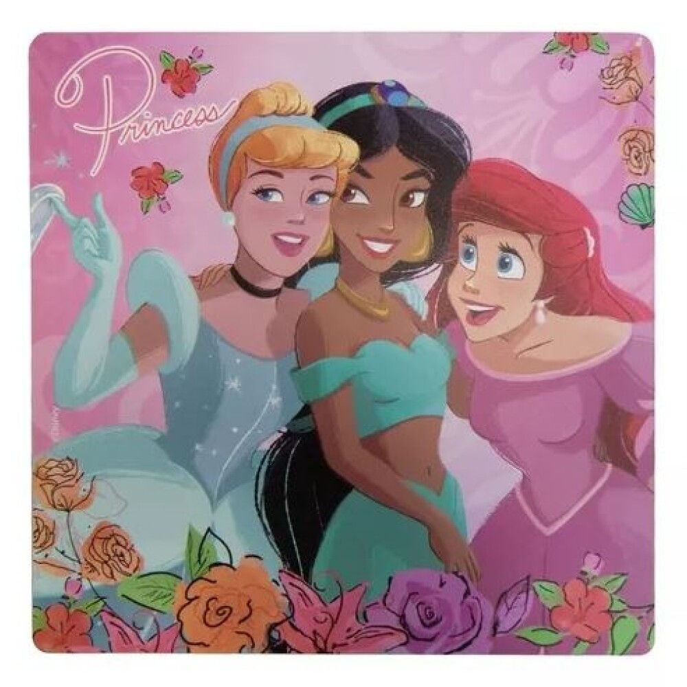 Individual Pp 30x30 Princesas Rosas BAZAR INDIVIDUAL PP 30*30 PRINCESAS ROSAS ROSA