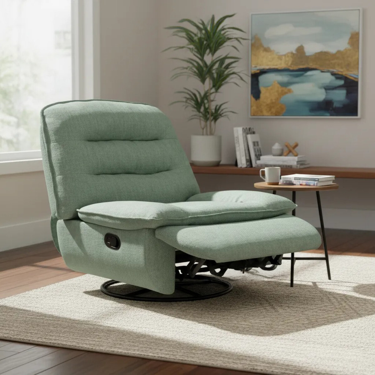 Sillón Recliner Giratorio mecedora - Atlas - Verde 