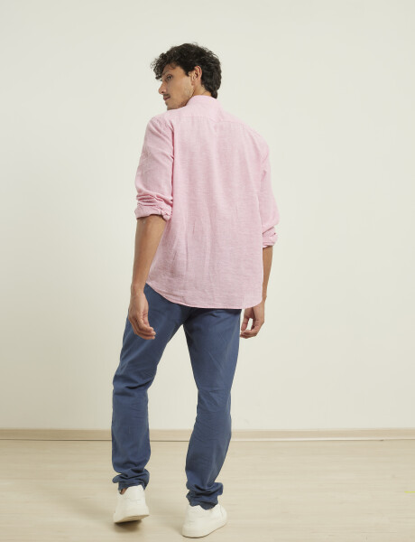 Camisa De Lino Harrington Label Rosado
