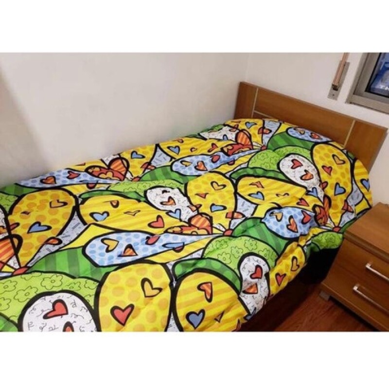 Acolchado Soñados 1 Plaza En Poliéster Súper Oferta Amarillo