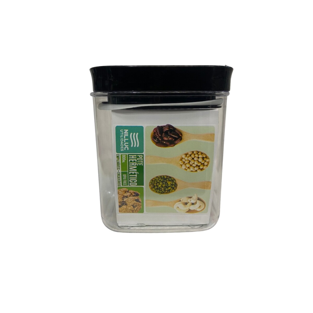 POTE HERMETICO CUADRADO 800ML 