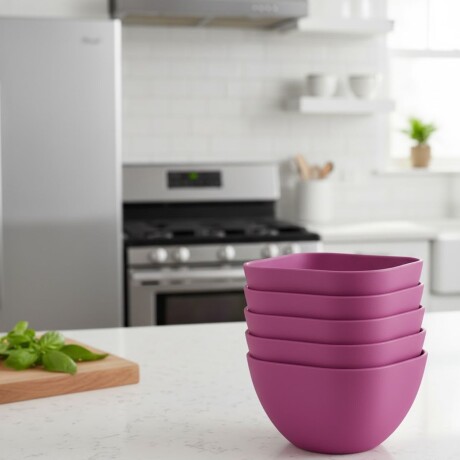 Set x6 Bowls de plástico 300ml MAGENTA