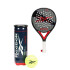 Paleta de Padel Reebok Average + Tubo de Pelotas Negro - Gris - Rojo