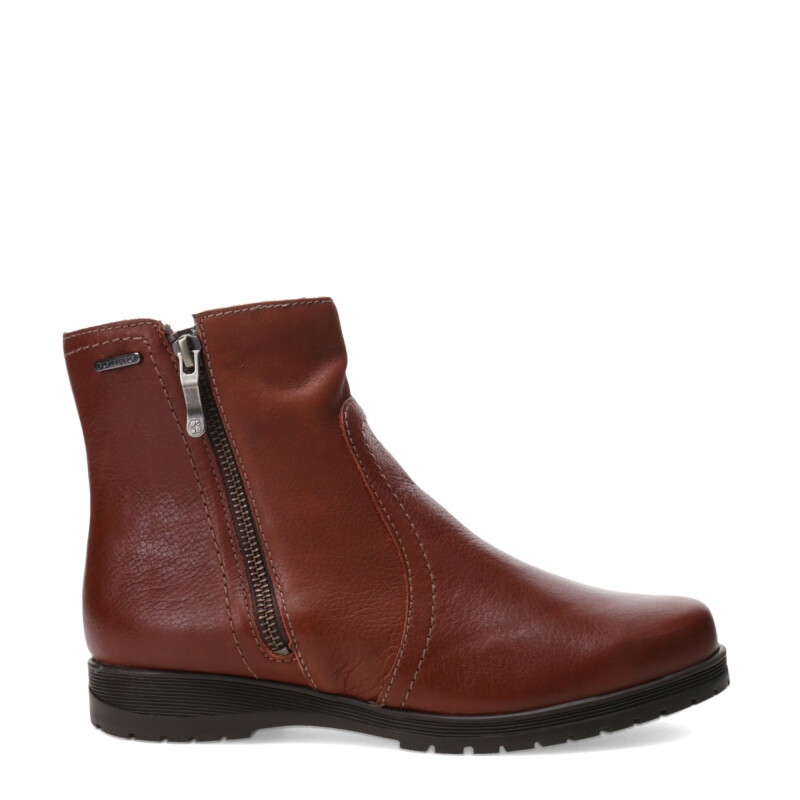 Botas de Mujer Bottero Caña Baja de Cuero Marrón Coñac