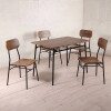 Juego DE COMEDOR 4 Sillas cAÑO Negro N/A