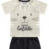 Conj. para bebes (camiseta y shorts) GRIS