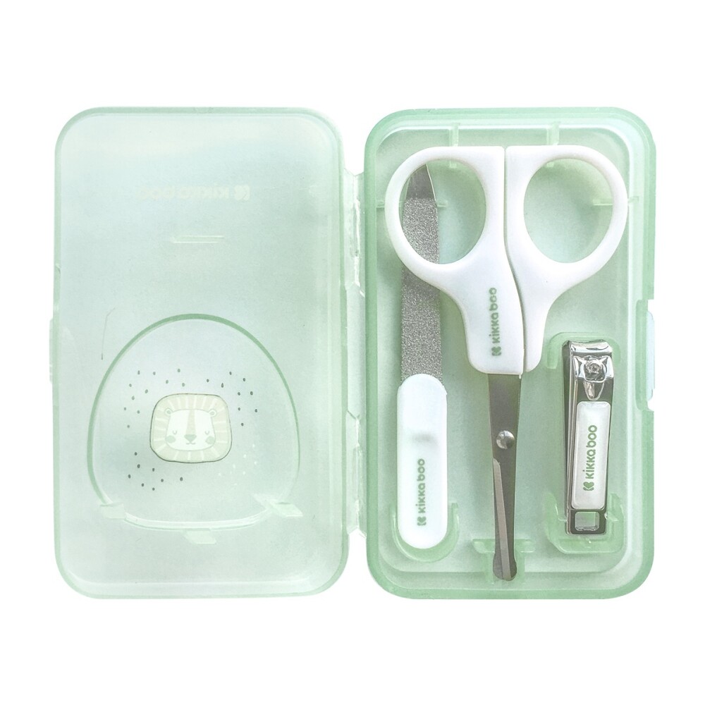Set manicure cuidado uñas KIKKABOO verde agua