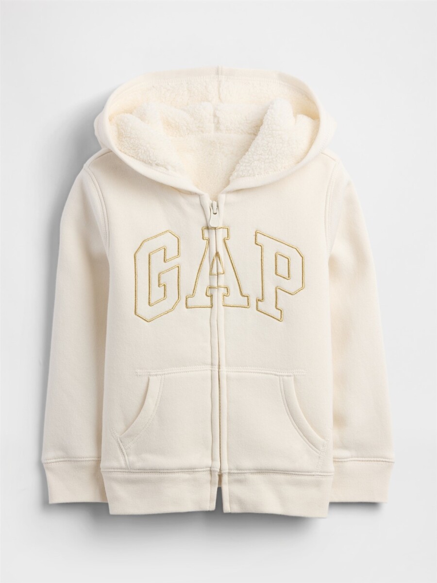 Canguro Logo Gap Con Corderito Toddler Niña - Ivory Frost 