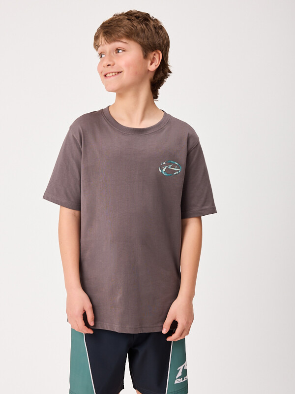 T-SHIRT ROGERS TEEN RUSTY Gris Oscuro