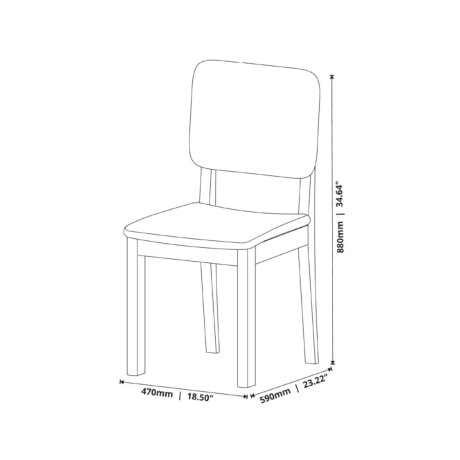Silla de Comedor Classic Li­nea Manhattan Cuero Sintético
