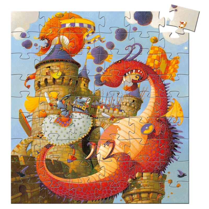 Puzzle Silueta Djeco 54 Pzas Vaillant y el Dragón