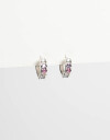 Aros Argollas Strass Aros Argolla Cubic En Color - Plateado