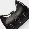 Cartera al Hombro The Noisy Gang En Cuero Graneado Negro